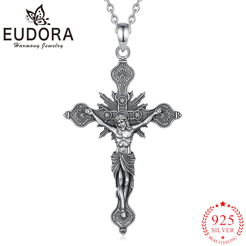925 Sterling Silver Chain Necklace Men - 유도라 새로운 십자가 목걸이 925 스털링