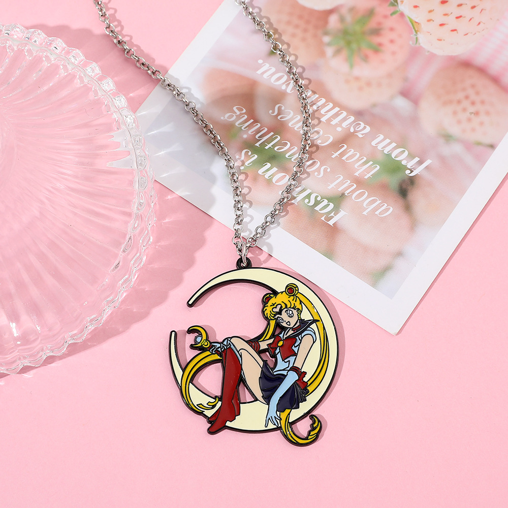 Anime Pendant Necklace - 달콤한 애니메이션 메탈 에나멜 목걸이 달