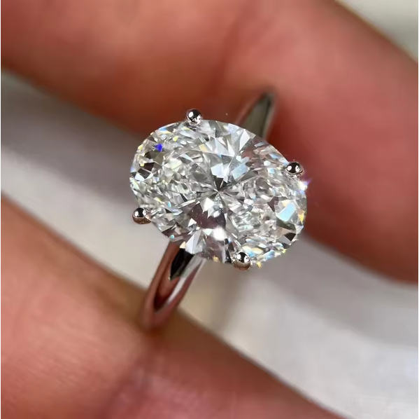 Moissanite Engagement Ring 1 Carat - 1/2/3 캐럿 타원형 컷 모이사나이트 약혼