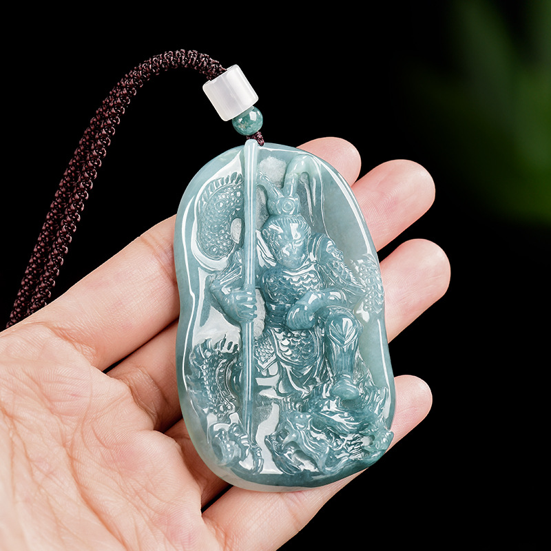 Necklaces - 버마산 경옥 원숭이 왕 펜던트 목걸이