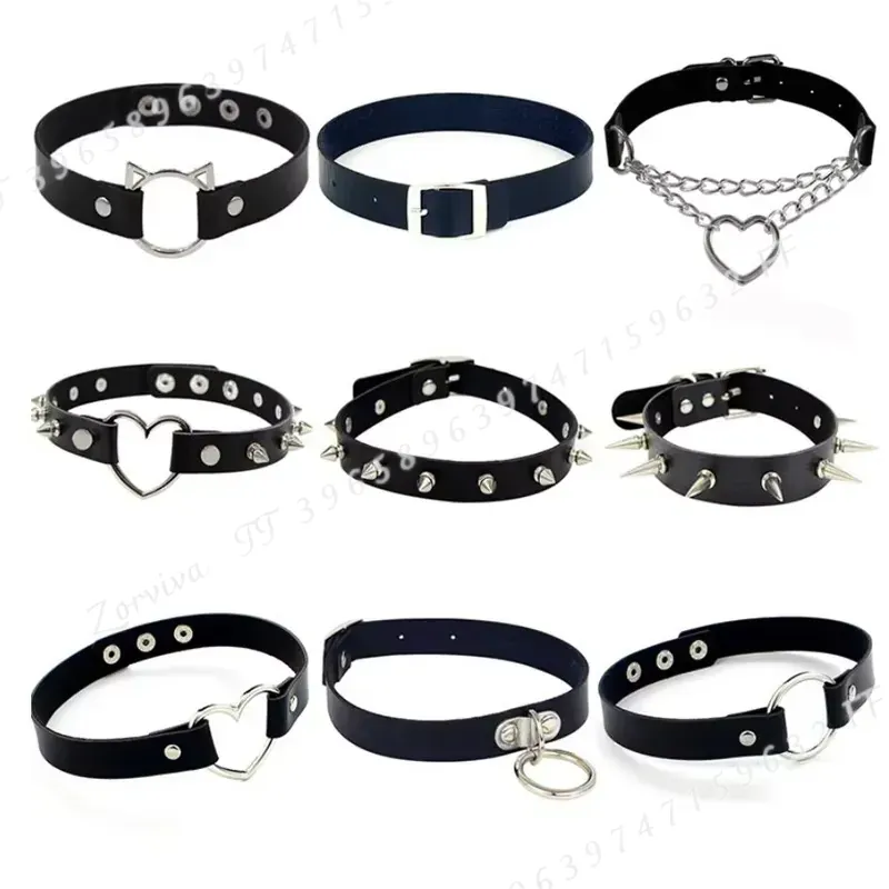 하라주쿠 펑크 록 고딕 초커 목걸이 여성 섹시 PU 가 - Goth Punk Spike Choker 리뷰 및 가격