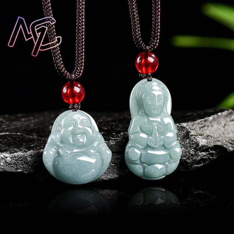 미얀마 경옥 관음 부처님 펜던트 목걸이 빈티지 천연 보 - Necklaces 리뷰 및 가격