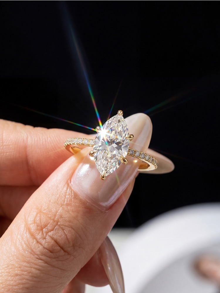 여성을위한 진짜 2ct 진짜 Moissanite 다이아 - Moissanite Engagement Ring 1 Carat 리뷰 및 가격