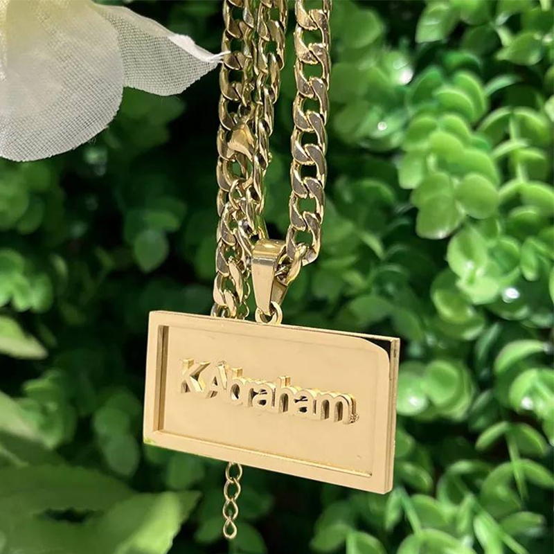 남성 여성을위한 사용자 정의 이름 힙합 목걸이 더블 레 - Custom Name Necklace Stainless Steel 리뷰 및 가격