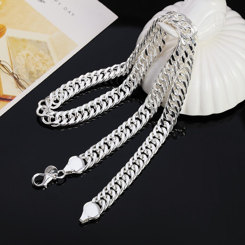 여자를위한 새로운 925 스털링 실버 20/22/24  - Cuban Link Chain 12Mm 리뷰 및 가격