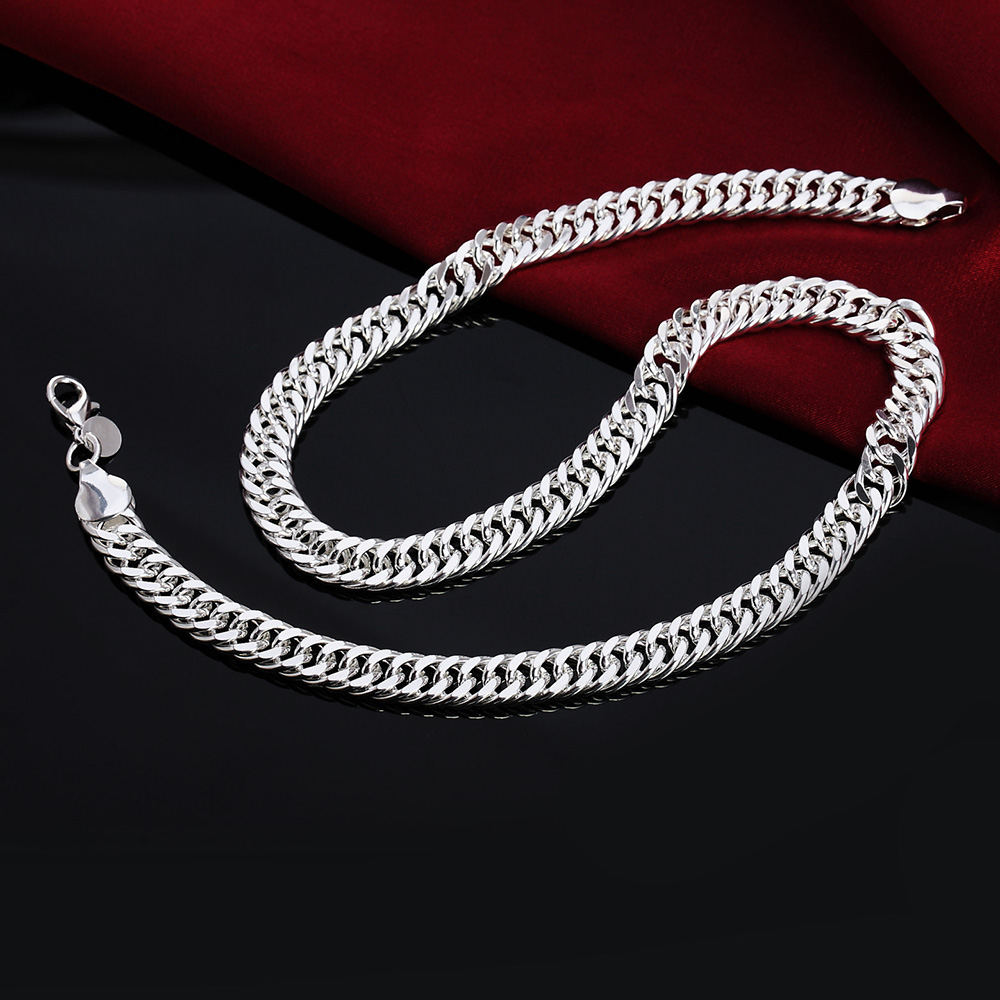 여자를위한 새로운 925 스털링 실버 20/22/24  - Cuban Link Chain 12Mm 리뷰 및 가격