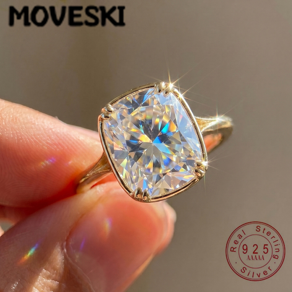 S925 스털링 실버 1캐럿 사각 모이사나이트 반지 4 - Moissanite Engagement Ring 1 Carat 리뷰 및 가격