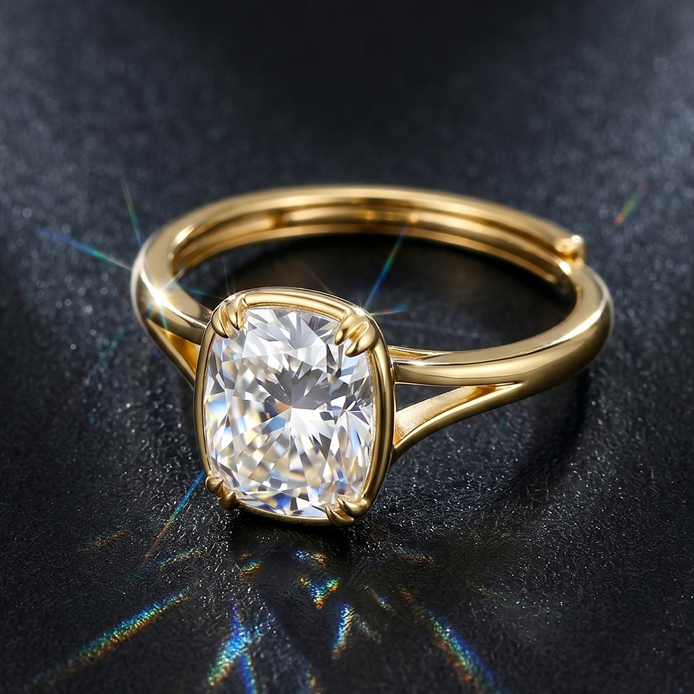S925 스털링 실버 1캐럿 사각 모이사나이트 반지 4 - Moissanite Engagement Ring 1 Carat 리뷰 및 가격