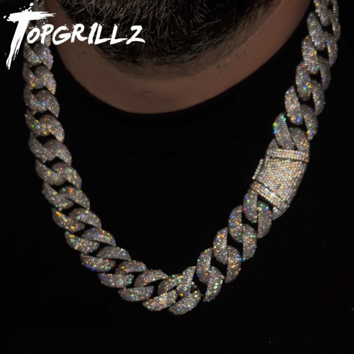 탑그릴즈 24mm 쿠반 체인 목걸이 풀 CZ 아이스드  - Cuban Link Chain 12Mm 리뷰 및 가격