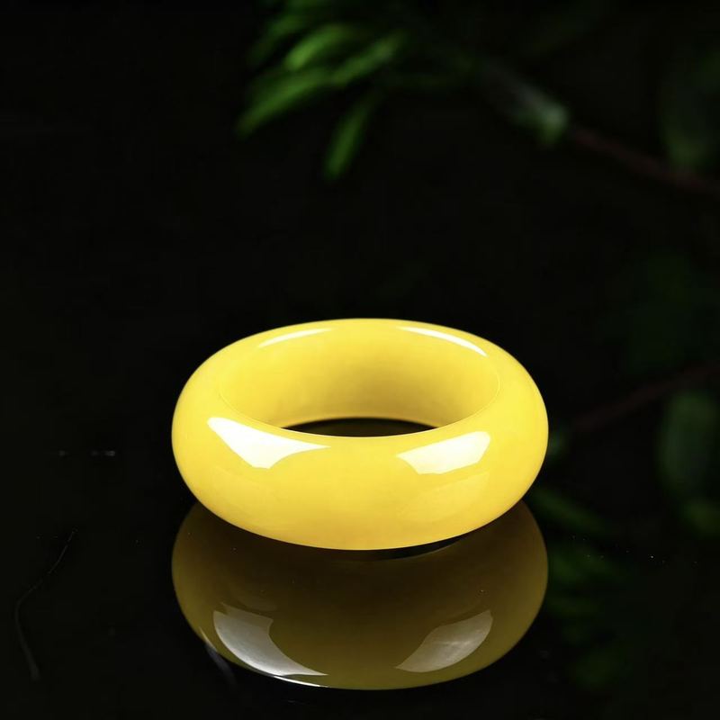 진짜 A급 경옥 반지, 풀옐로우 컬러와 풍부한 색소,  - Rings 리뷰 및 가격