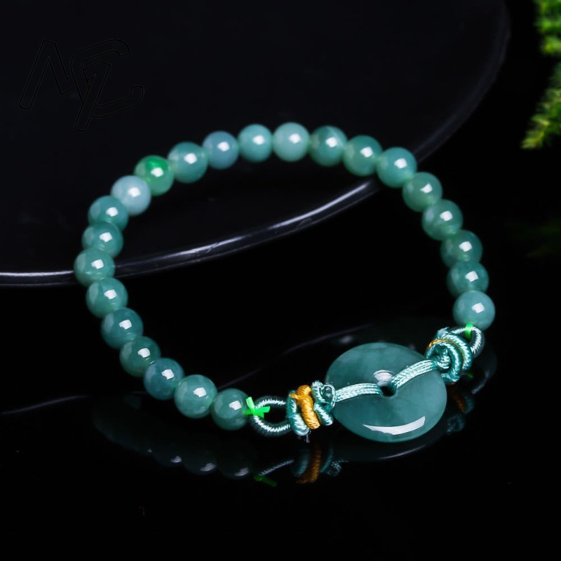 천연 에메랄드 블루 워터 피스 버클 비즈 팔찌 미얀마산 - Necklaces 리뷰 및 가격