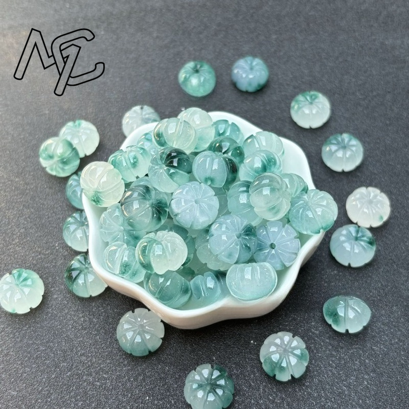 10pcs 녹색 옥 호박 구슬 DIY 귀걸이 팔찌 매력 - Earrings 리뷰 및 가격