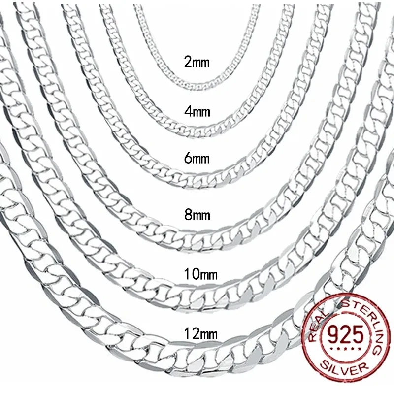 남자 925 스털링 실버 목걸이 2/4/6/8/10/1 - Cuban Link Chain 12Mm 리뷰 및 가격