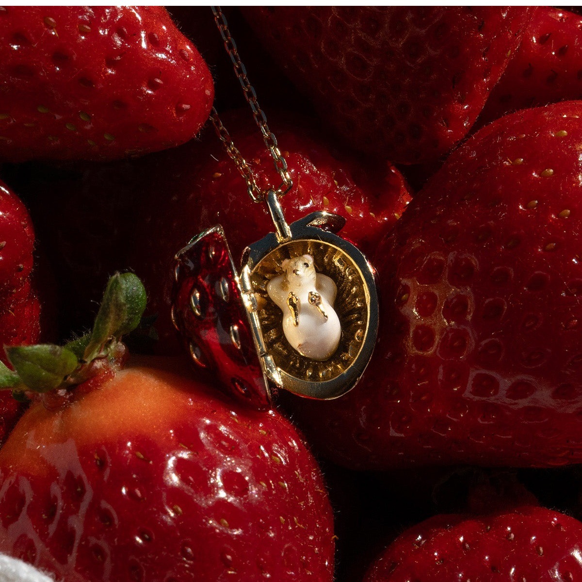 새로운 과일 부활절 달걀 목걸이, 열고 닫는 동물 부활 - Heart Locket Necklace Photo 리뷰 및 가격