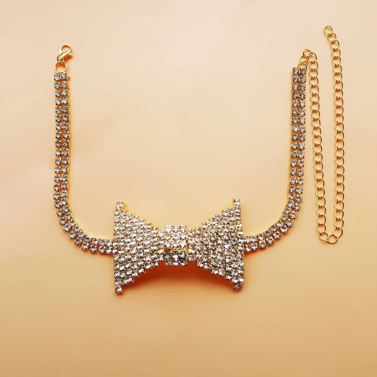 절묘한 우아한 라인석 활 넥 체인, 패션 넥타이 넥 체 - Body Jewelry 리뷰 및 가격
