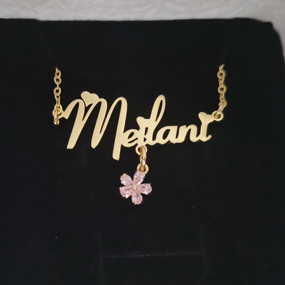 LeeChee 플라워 지르콘 작은 펜던트, 커스텀 이름 - Custom Name Necklace Stainless Steel 리뷰 및 가격