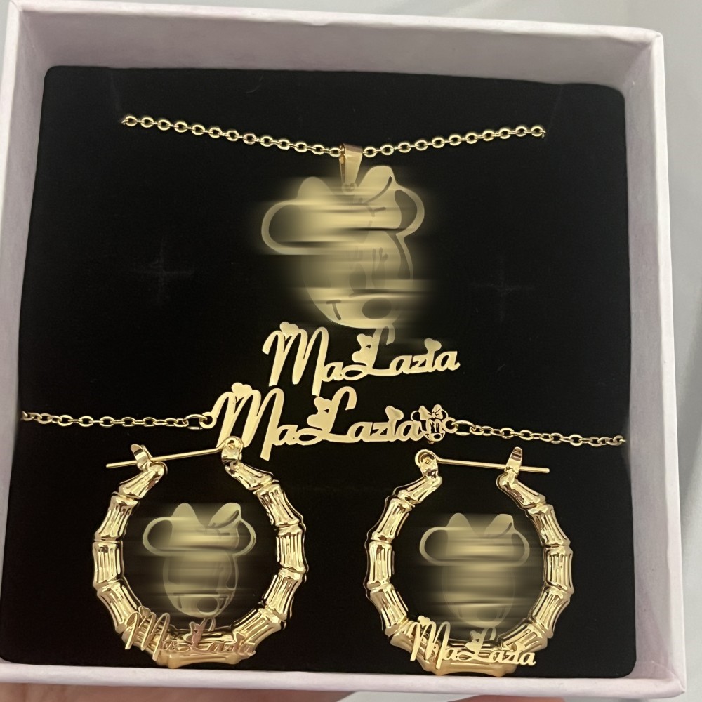 DUOYING 사용자 정의 캐릭터 쥬얼리 세트 맞춤형  - Custom Name Necklace Stainless Steel 리뷰 및 가격