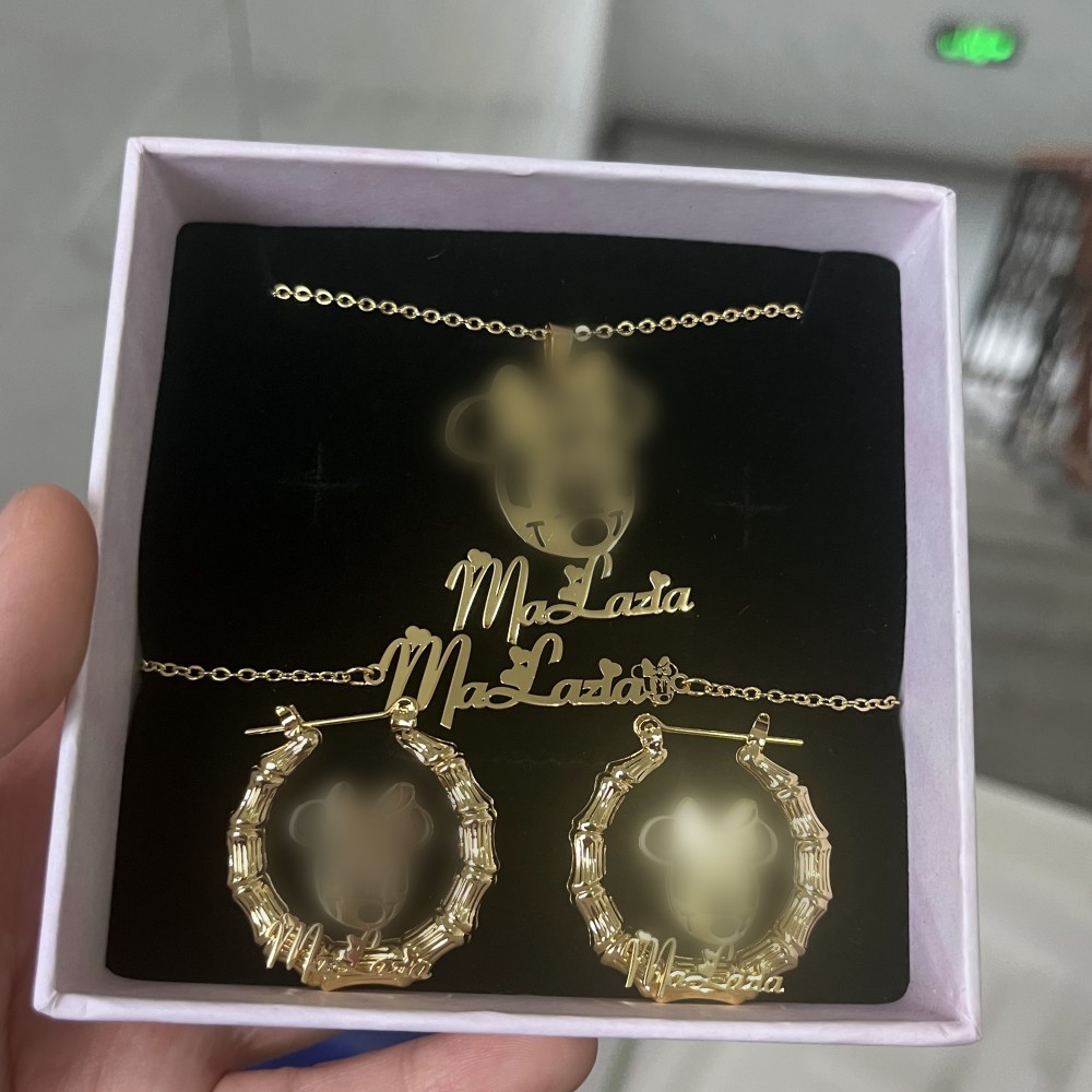 DUOYING 사용자 정의 캐릭터 쥬얼리 세트 맞춤형  - Custom Name Necklace Stainless Steel 리뷰 및 가격