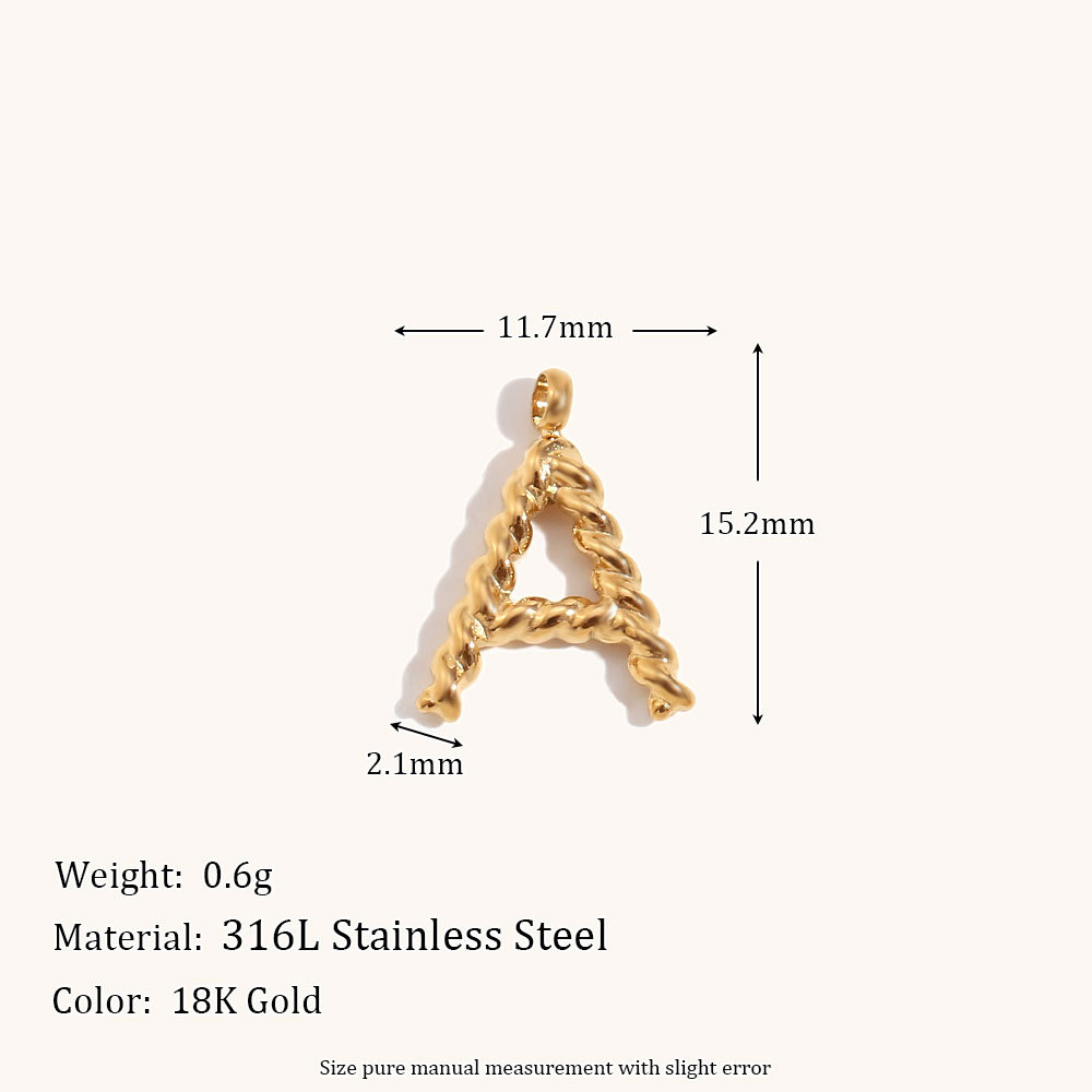 개인 맞춤형 3D 이니셜 목걸이, 미니 트위스트 이니셜 - Initial Letter Necklace 18K Gold 리뷰 및 가격