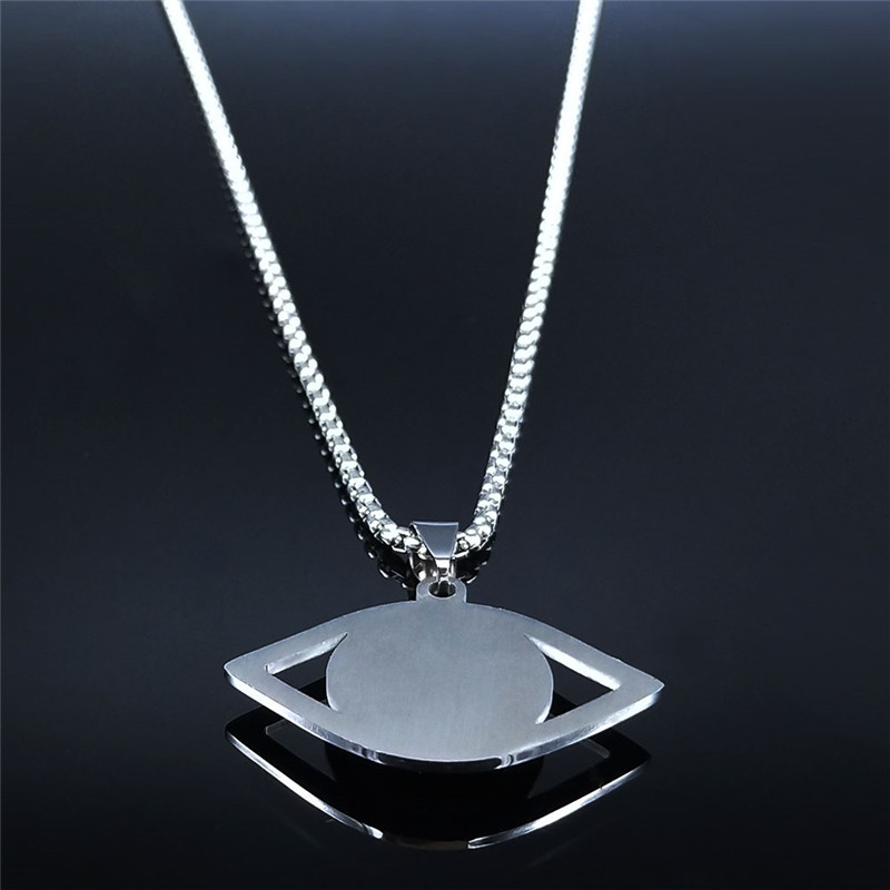 이슬람 하마사 푸른 눈 목걸이 스테인리스 스틸 터키 눈 - Necklaces 리뷰 및 가격