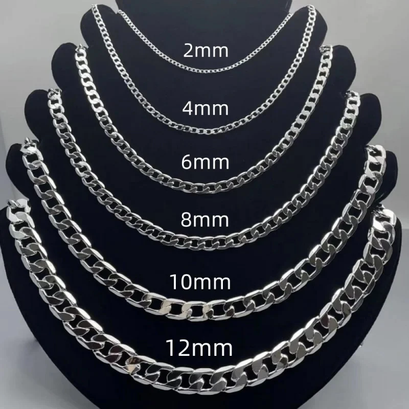 남자 925 스털링 실버 목걸이 2/4/6/8/10/1 - Cuban Link Chain 12Mm 리뷰 및 가격