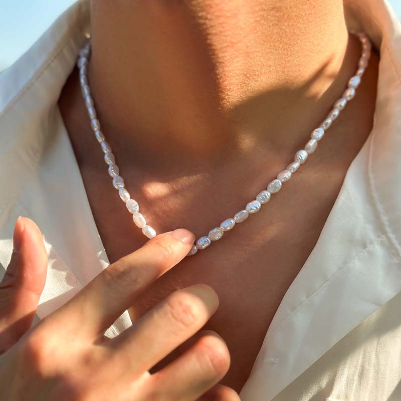 여성용 심플 모조 진주 초커 목걸이, 빈티지 우아한 구 - Pearl Choker Necklace Vintage 리뷰 및 가격