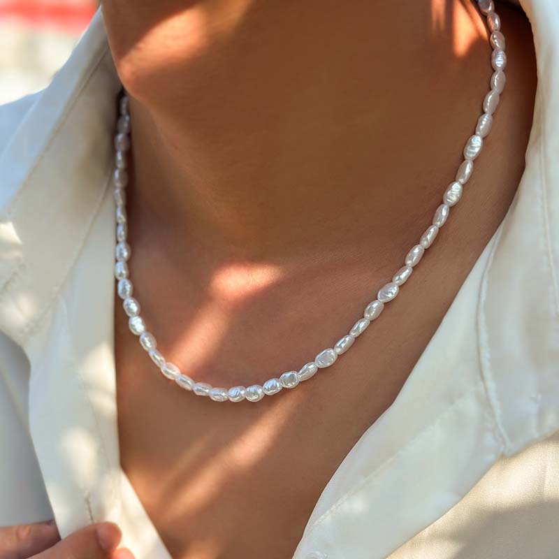 여성용 심플 모조 진주 초커 목걸이, 빈티지 우아한 구 - Pearl Choker Necklace Vintage 리뷰 및 가격