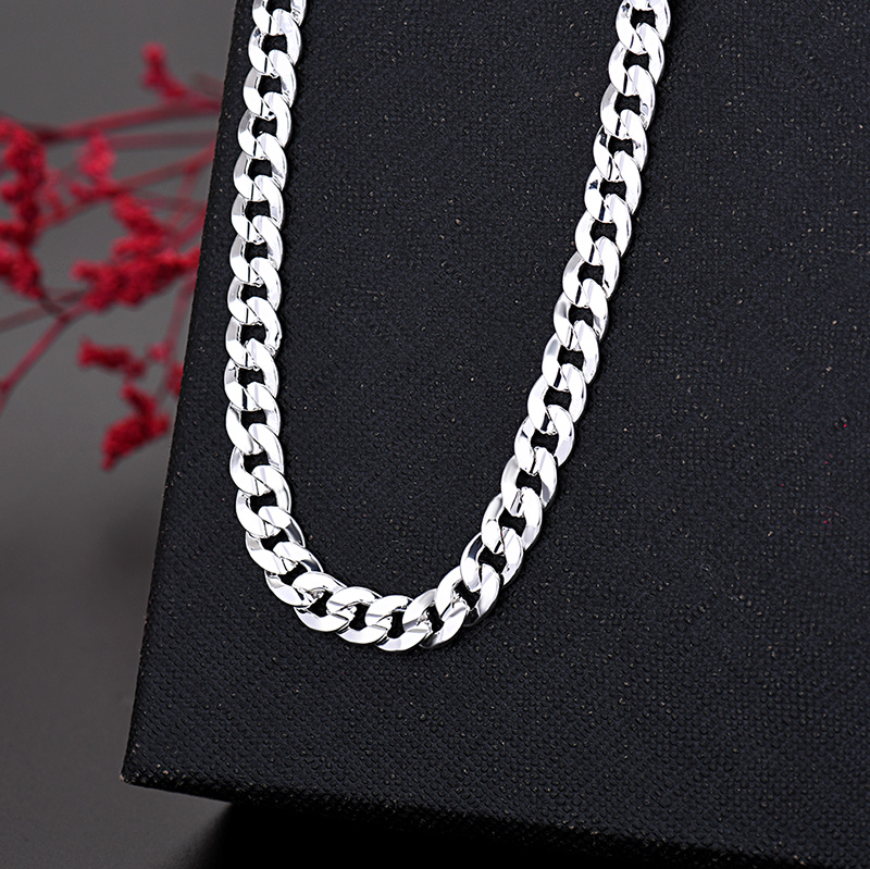 여성을위한 핫 925 스털링 실버 매력 7MM 체인 목 - Cuban Link Chain 12Mm 리뷰 및 가격