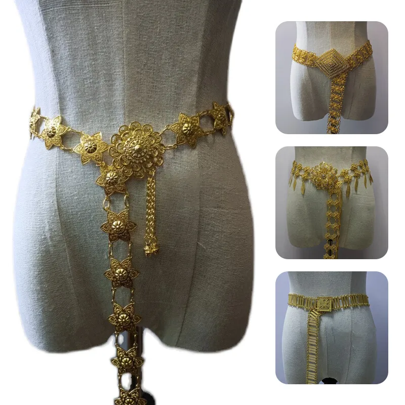 1PC 금속 태국 허리 체인 여성 태국 다이 골드 벨트 - Body Jewelry 리뷰 및 가격